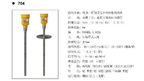 導(dǎo)波雷達(dá)物位計(jì)HBRD-704選型說明書 導(dǎo)波雷達(dá)物位計(jì)HBRD-704選型說明書